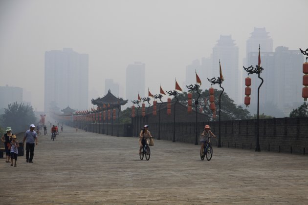 Fietsen op de muur