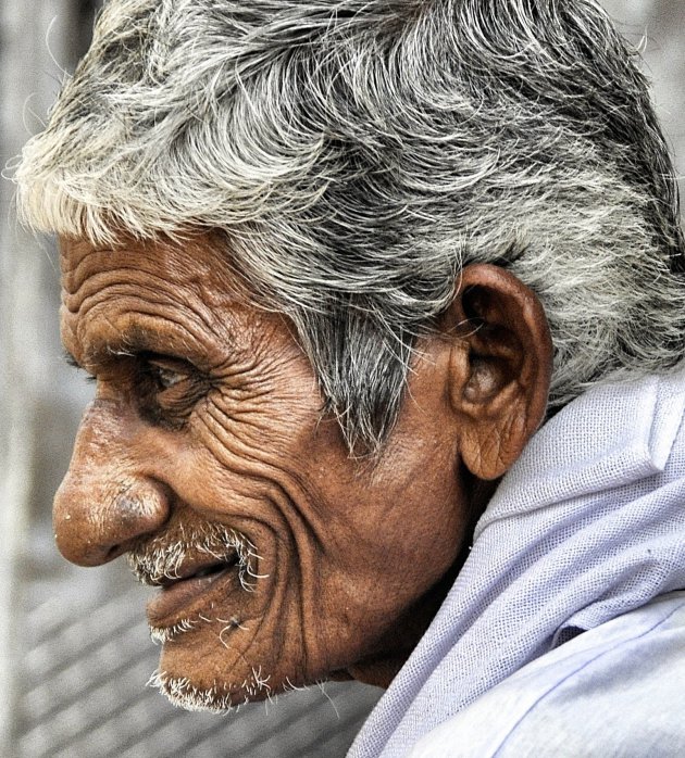 Portret van een grijsaard