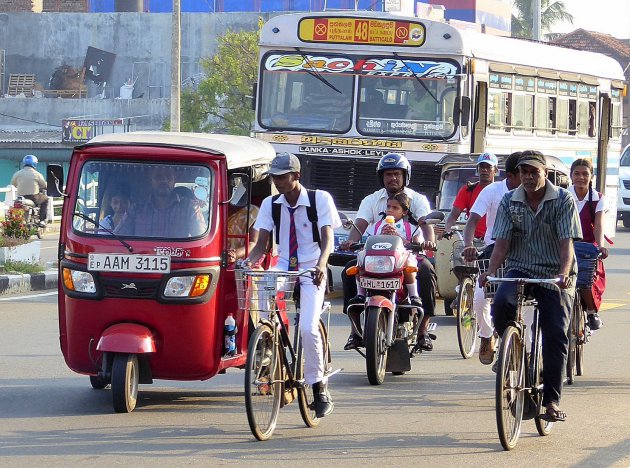 Druk en veel (fiets) verkeer 