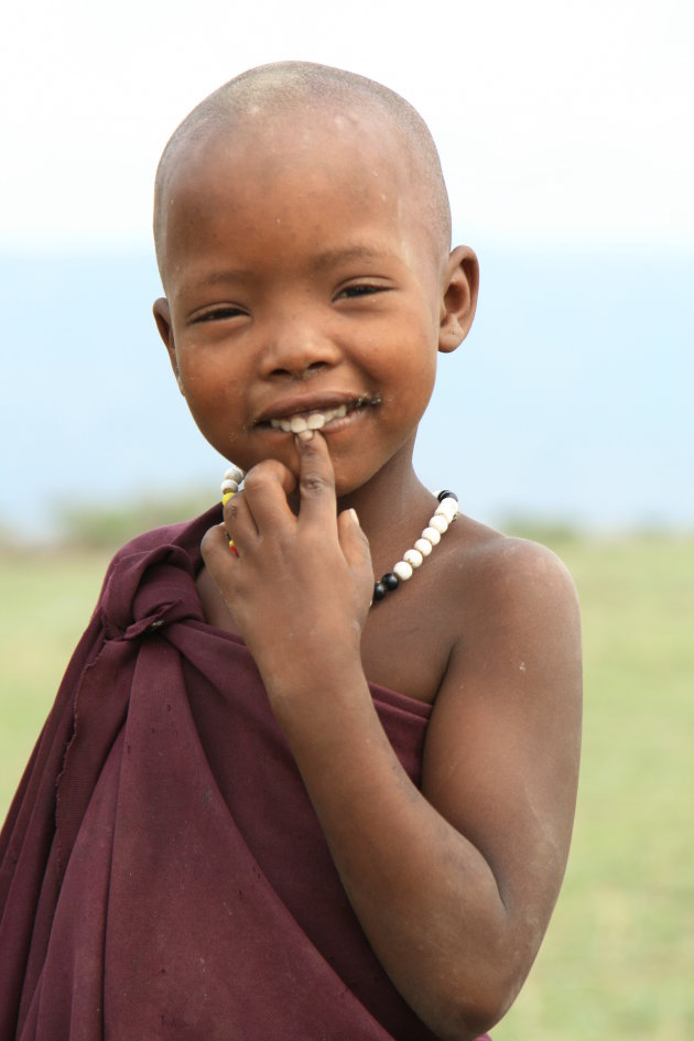 Prachtig meisje bij Masai
