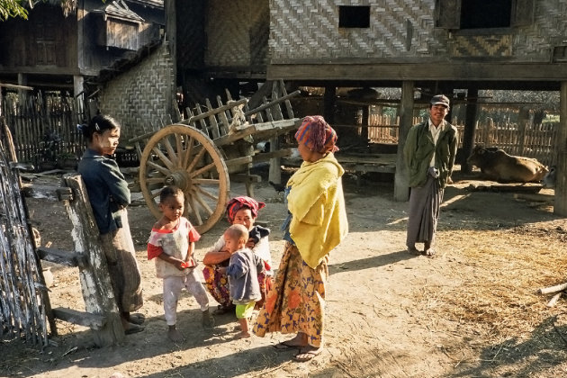 Dorpsleven in Kalaw -Birma