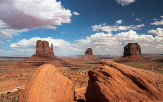 De blik op Monument Valley