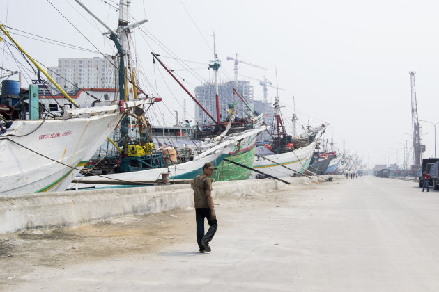 De oude haven van Jakarta. 