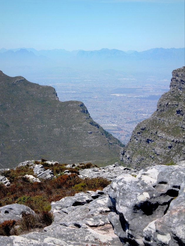 Bovenop de Tafelberg