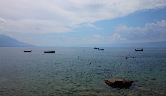 Uitzicht op Lake Ohrid