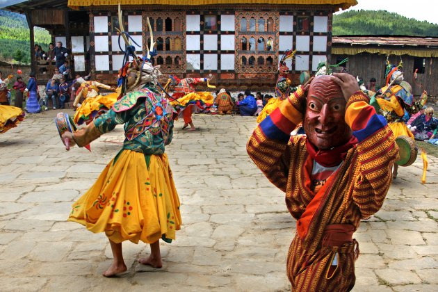 Een tshechu in Bhumtang