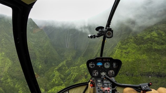 Adembenemende helikoptervlucht