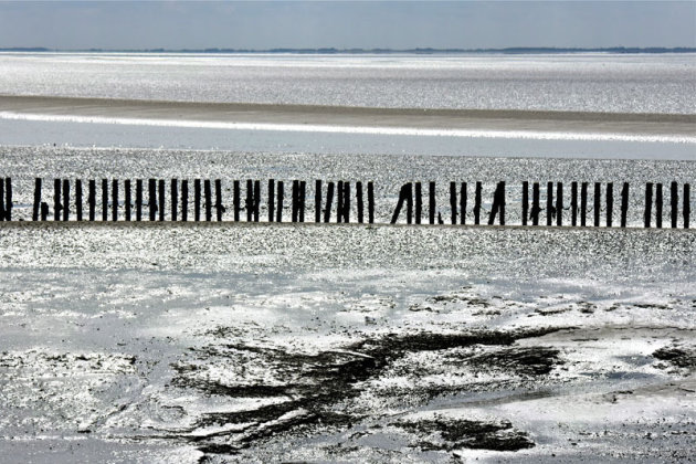 Lijnenspel bij laag water