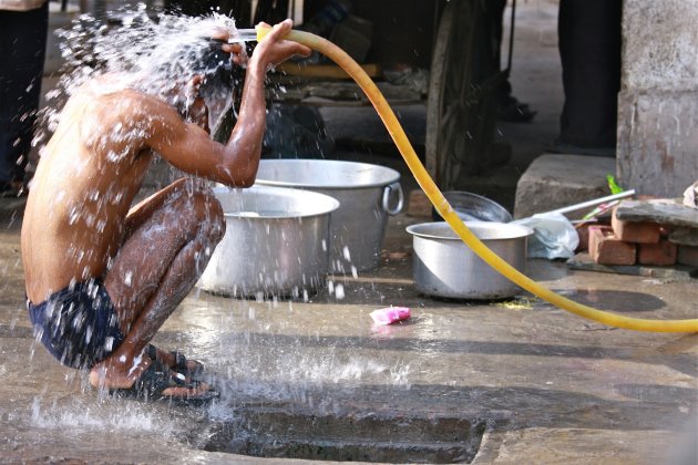 douche op straat