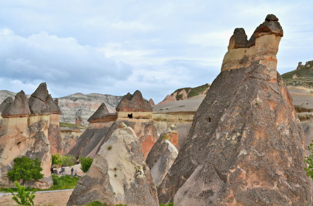 Verschillende kleuren en aparte vormen in Cappadocië