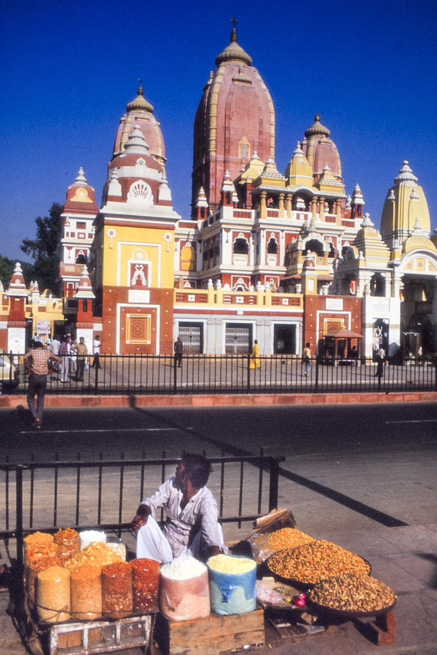 Zicht op Laxmi Narayan tempel