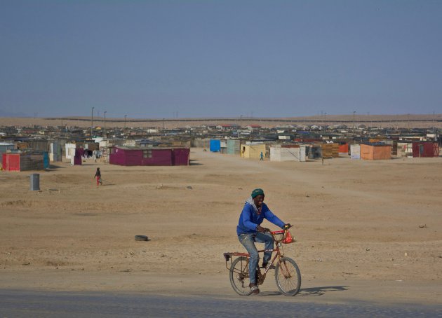 Lachende fietser 