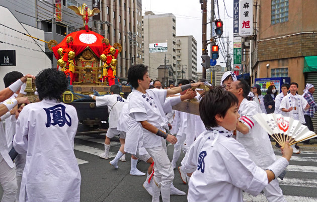 Mikoshi in modern Kyoto