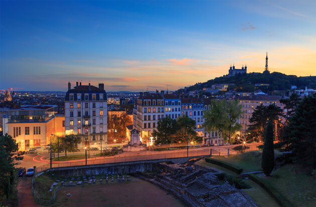 Lyon met uitzicht op Fourviere.