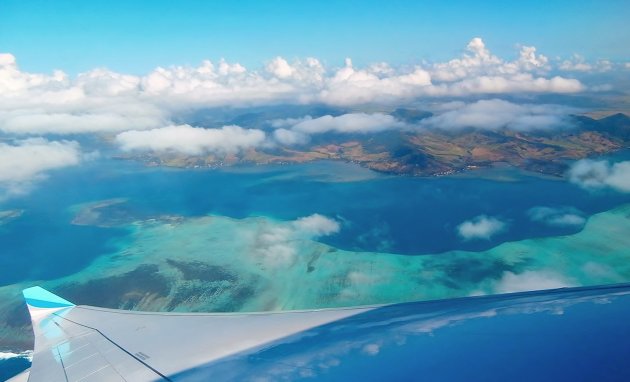 Uitzicht op Mauritius