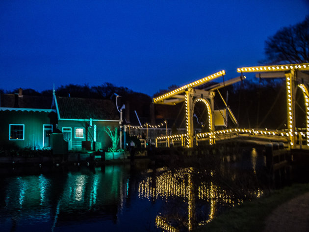 Openluchtmuseum in de winter