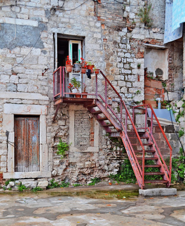 In het oude stadscentrum van Split