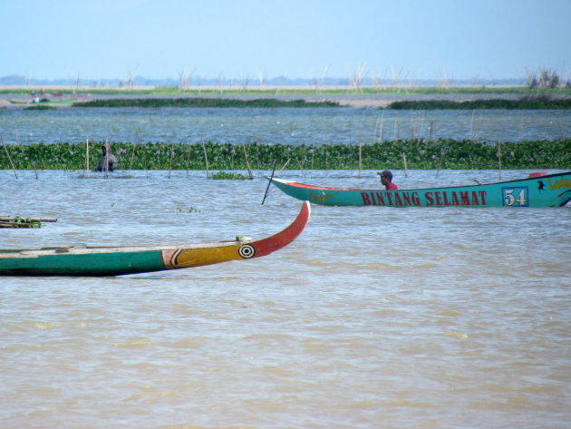 Vissers in Danau Tempe