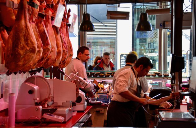 Slager in Mercado de san Miguel