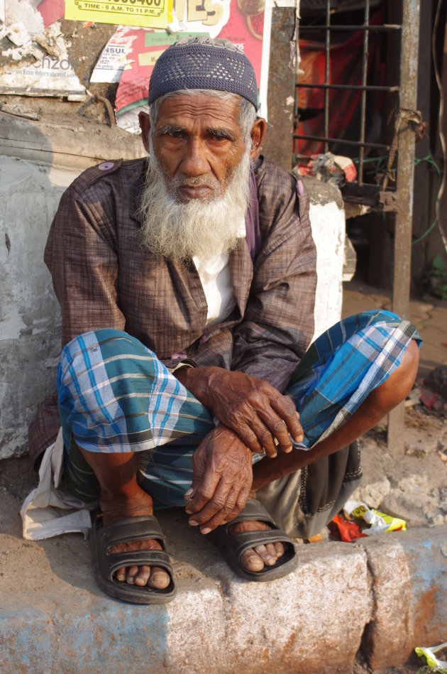 Tijdens een wandeling door Kolkata