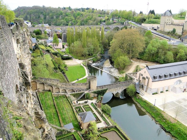 Het dal in Luxemburg stad.