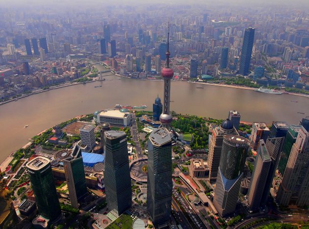 Uitzicht vanaf de Shanghai tower