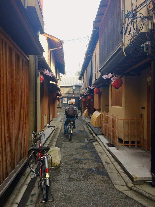 Fietsen door Kyoto