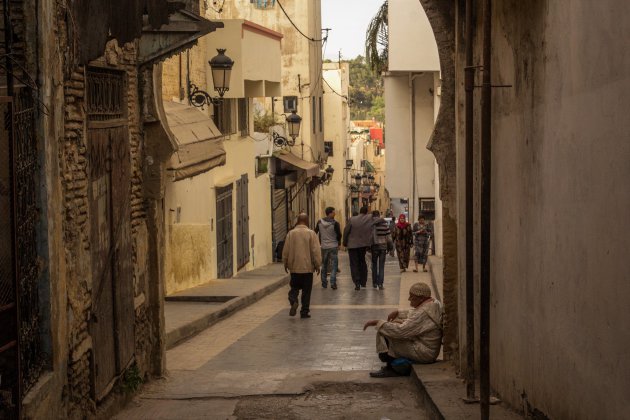 Een bedelaar in Meknes