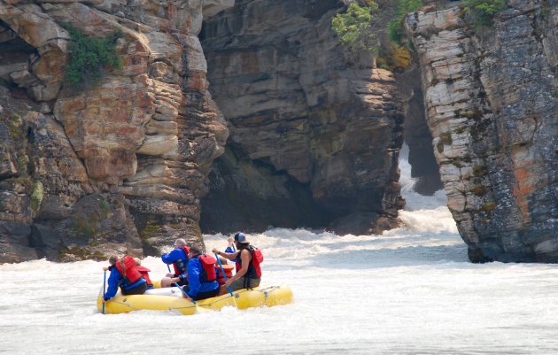 Raften op de Athabasca River