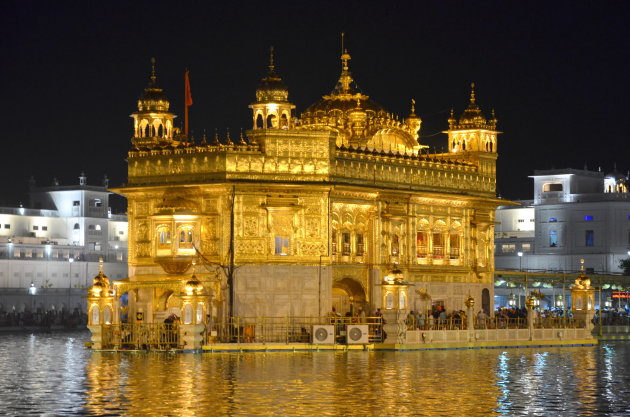 De Gouden Tempel in Amritsar.