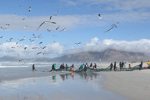 Vissers bij Muizenberg