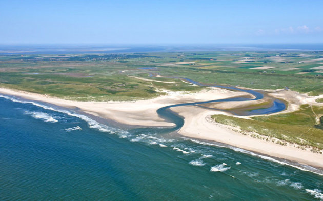 Zicht op de Slufter op Texel