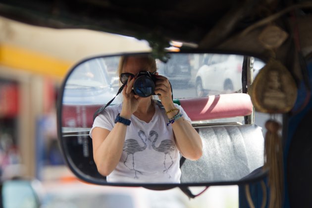 Tuk tuks zijn tóp voor selfies :-)