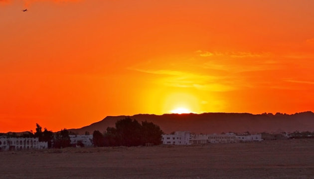 Zonsondergang in Egypte