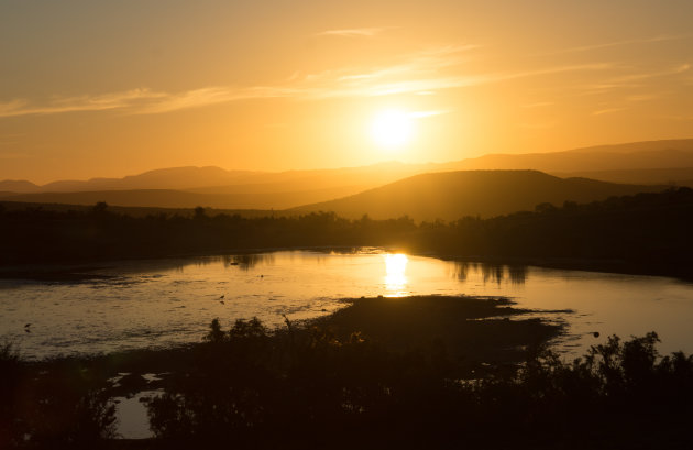 Zonsondergang in Addo Elephant Park