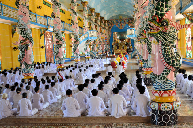Kleurrijke tempel in Tay Ninh