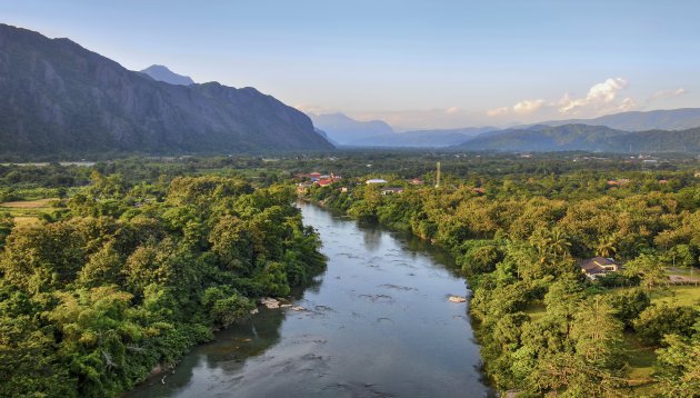 Schietgebedje boven Vang Vieng