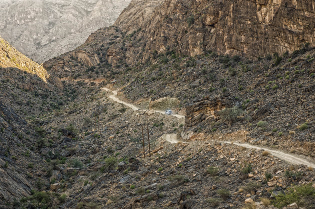 Off-road door het Hadjar-gebergte