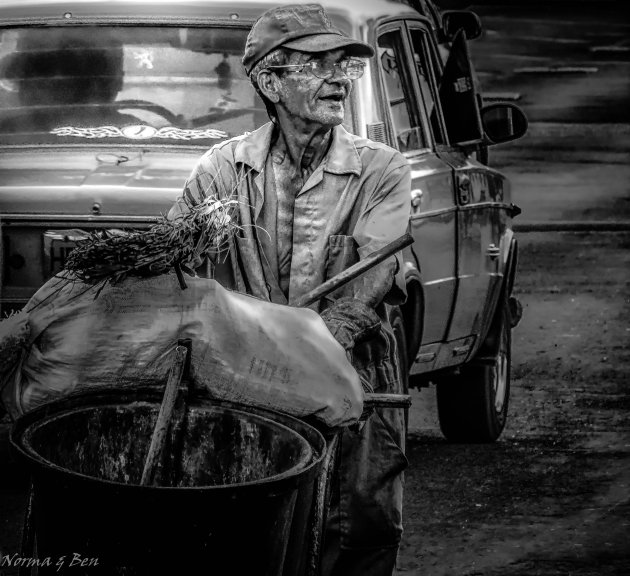 Portret van een schoonmaker