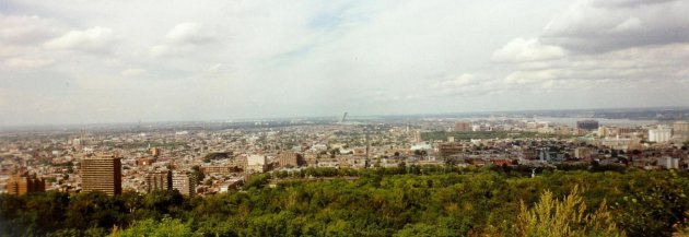 1990: Montreal: panorama vanaf Mont Royal.