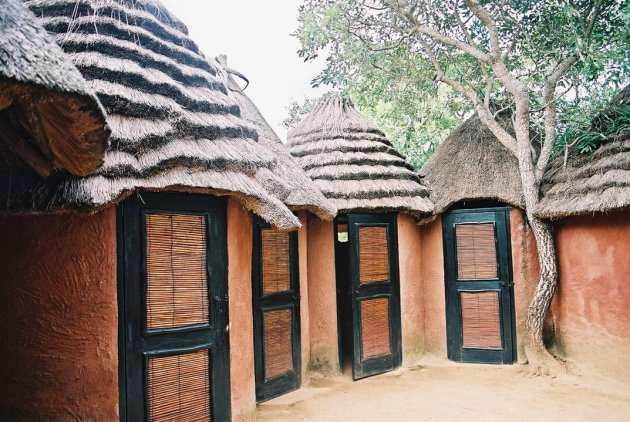 Traditional huts.