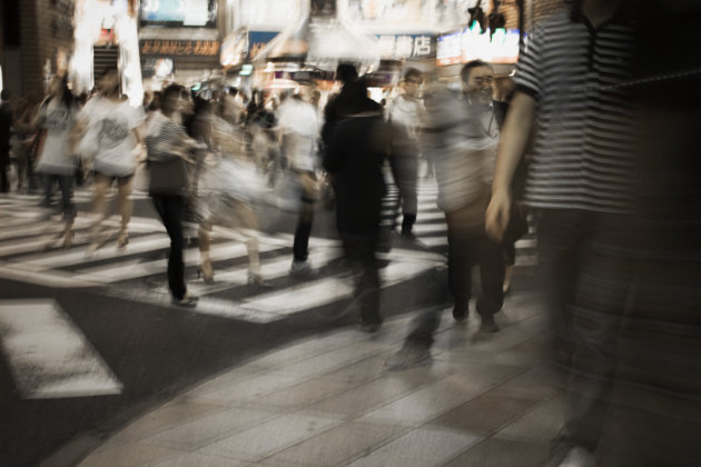 Avonddrukte bij Shinjuku