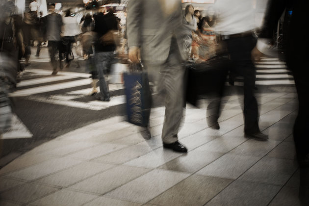 Mensenmassa bij Shinjuku