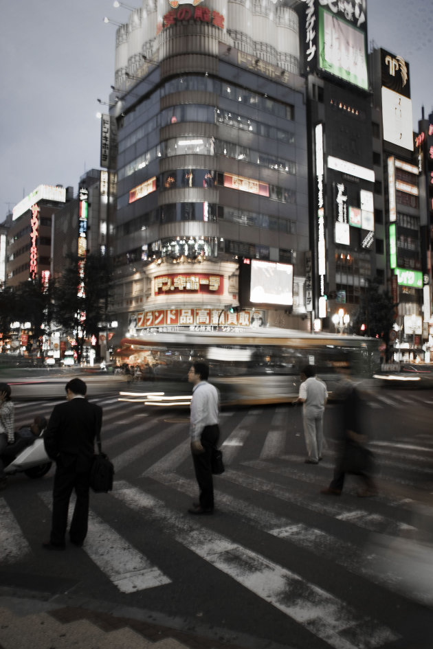 Kruispunt in de buurt van Shinjuku Station