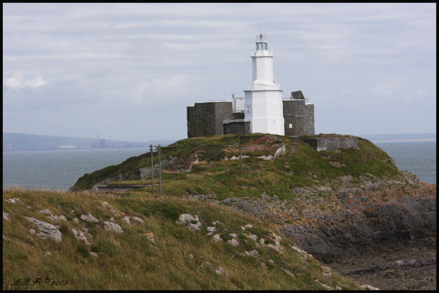 Vuurtoren bij Mumbles ( Wales )