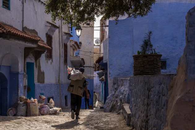 Aan het werk in Chefchaouen