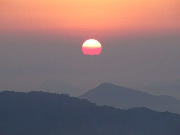 Zonsopgang boven de Himalaya