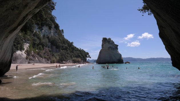 Fietsen van Whitianga naar Cathedral Cove