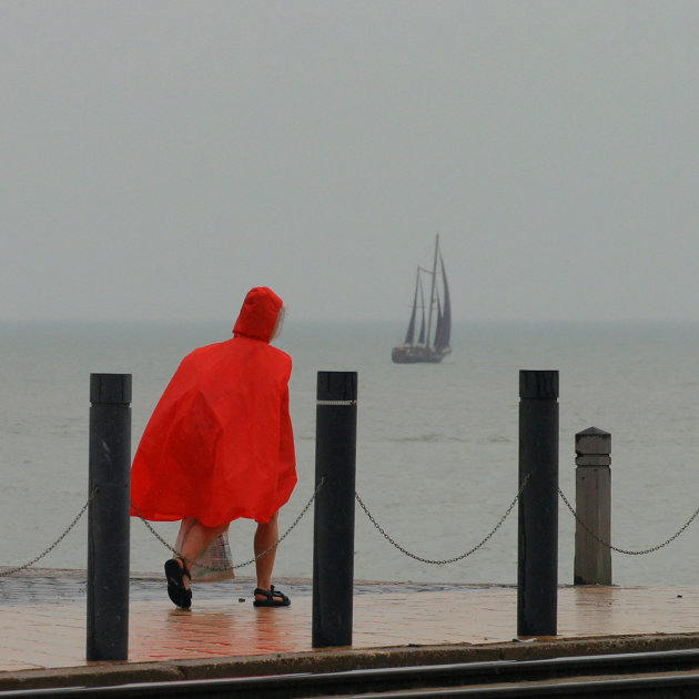 wandelen in de regen