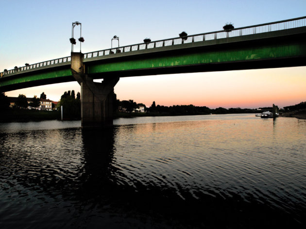 Zonsondergang Tournus